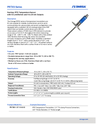 Thumbnail of document Data Sheet - PRTXS Sanitary RTD Probe w/ IO-Link